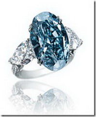 самые дорогие украшения мира . кольцо с синим бриллиантом